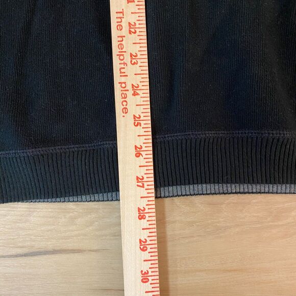 Tommy Bahama Sweater Mens Large 1/4 Zip Reversible Flip Side Black Gray - Picture 5 of 9